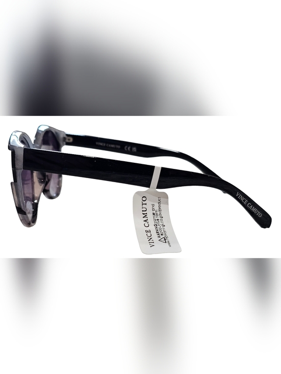 Vince Camuto Gray Black Gradient Round Sunglasses With Soft Case, New main image 2